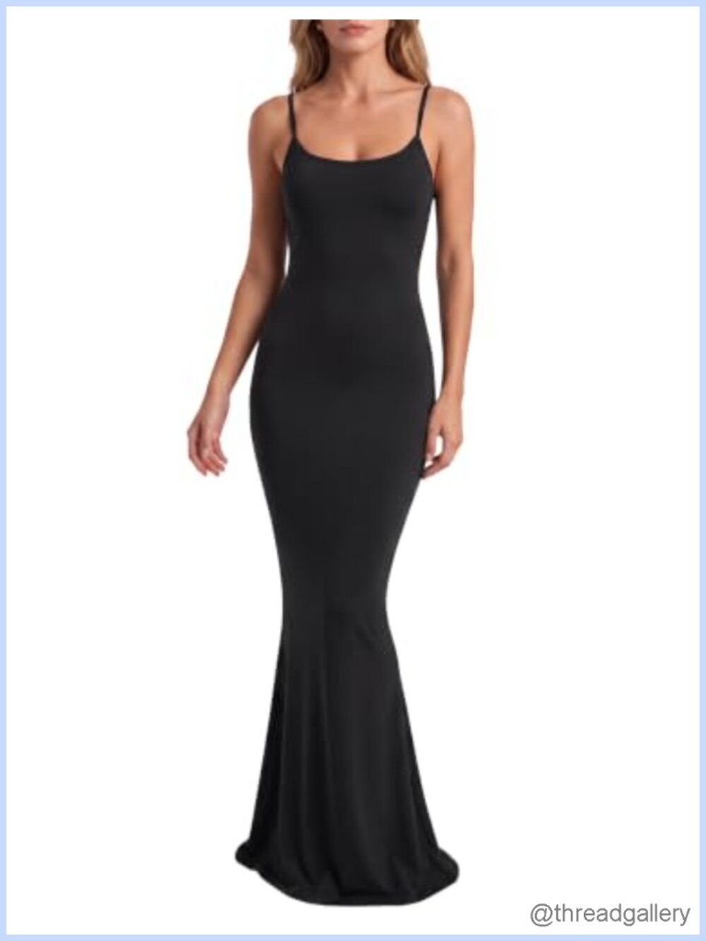 Bodycon Maxi Dress Spaghetti Strap Square Neck Sleeveless Party